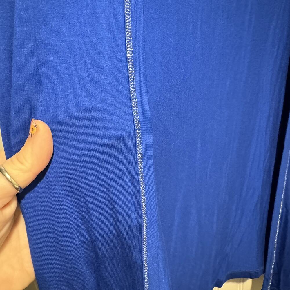 Soft Surroundings Cobalt Blue Viscose Cardigan Longline Size Medium - Picture 3 of 6